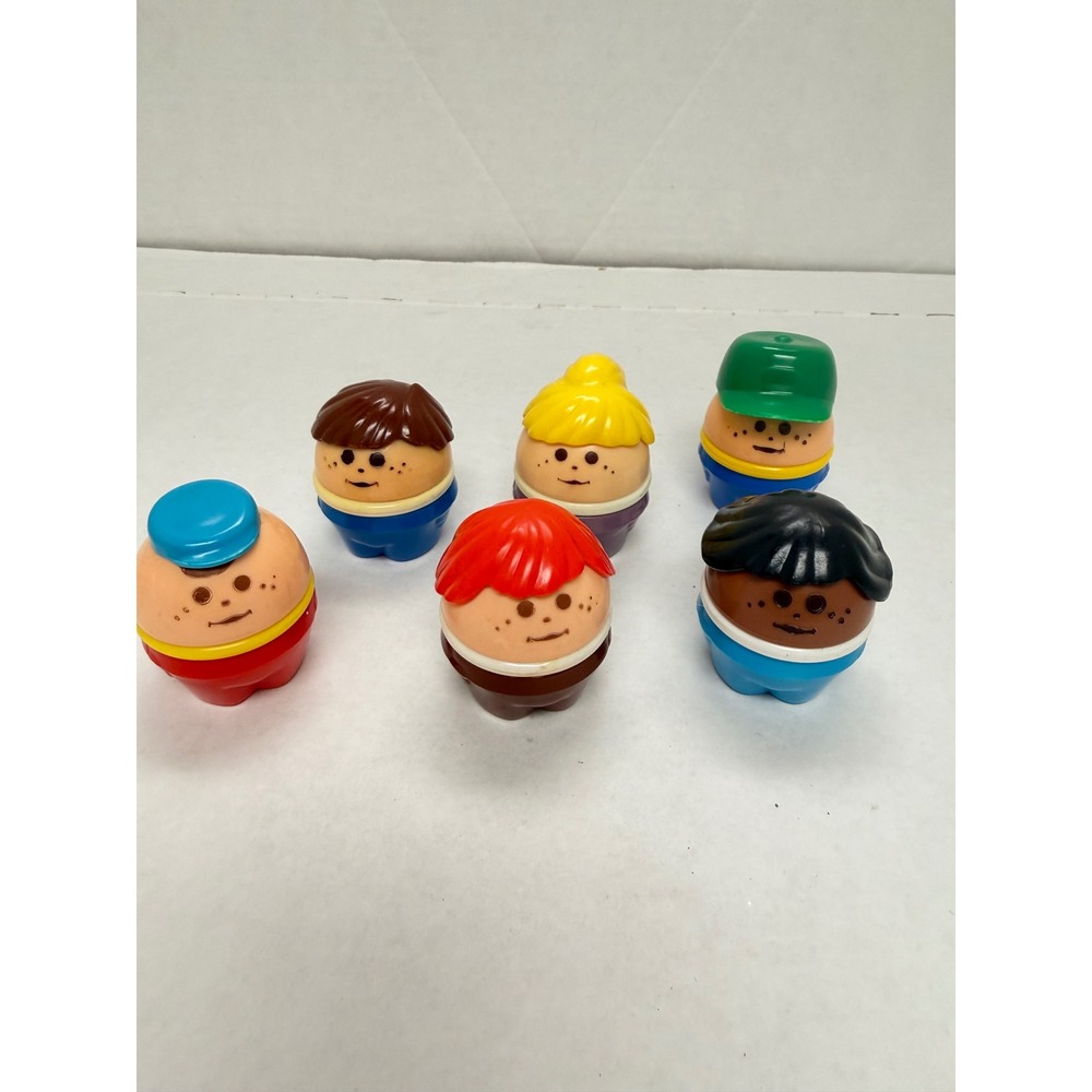 Vintage Fisher Price Little People Chunky Figures 1990s Set of 6 Toy People